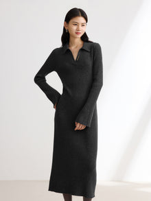 Long Sleeve Dress | Dark Heather Grey