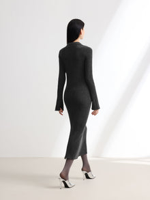Long Sleeve Dress | Dark Heather Grey