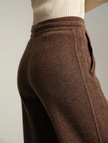 Wide-Leg Knitted Pants | Brown