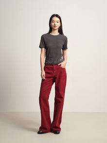 Slim Fit Pants | Red