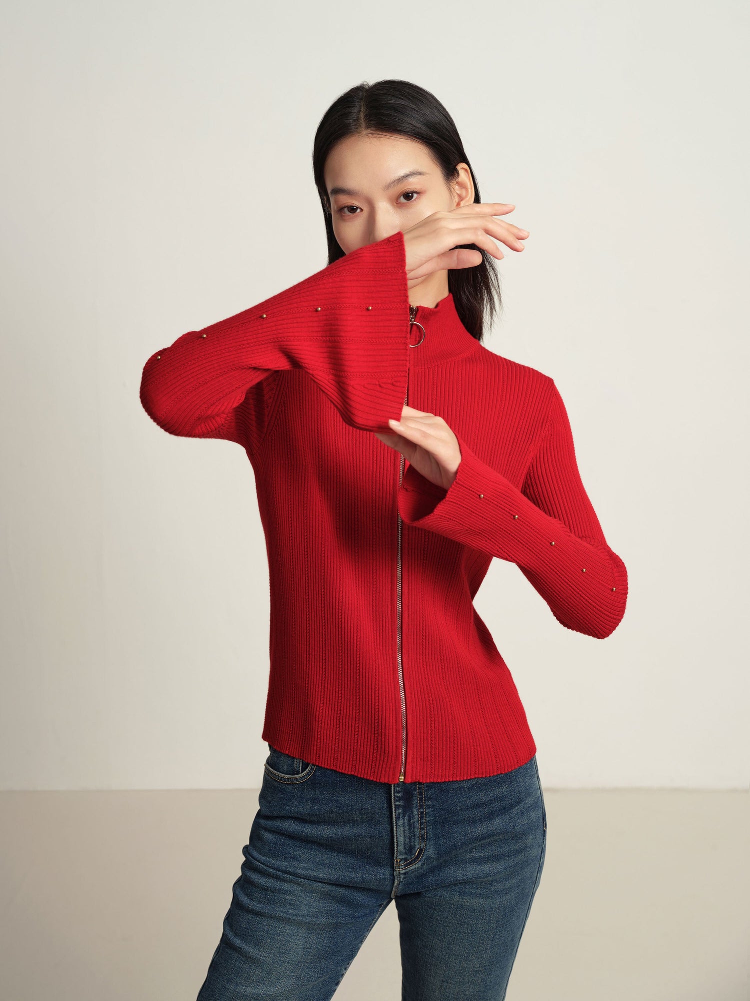 Knit Sweater | Red