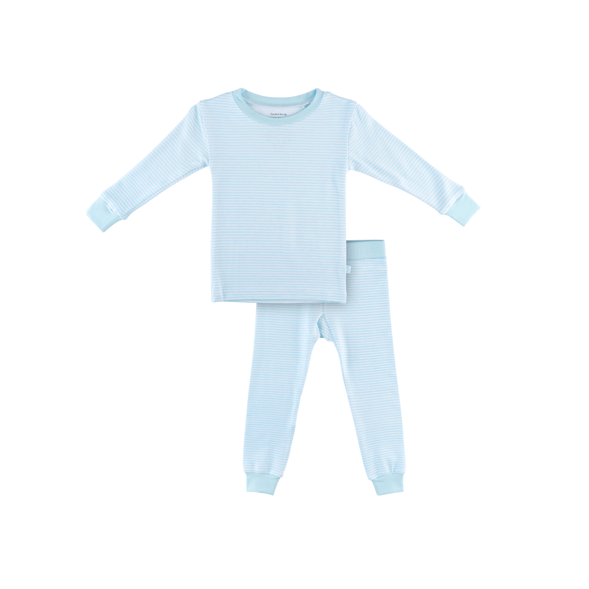 Boy | Toddler Bamboo Pajamas | Delicate Blue Stripe