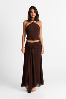 Nova Maxi Skirt | Chocolate