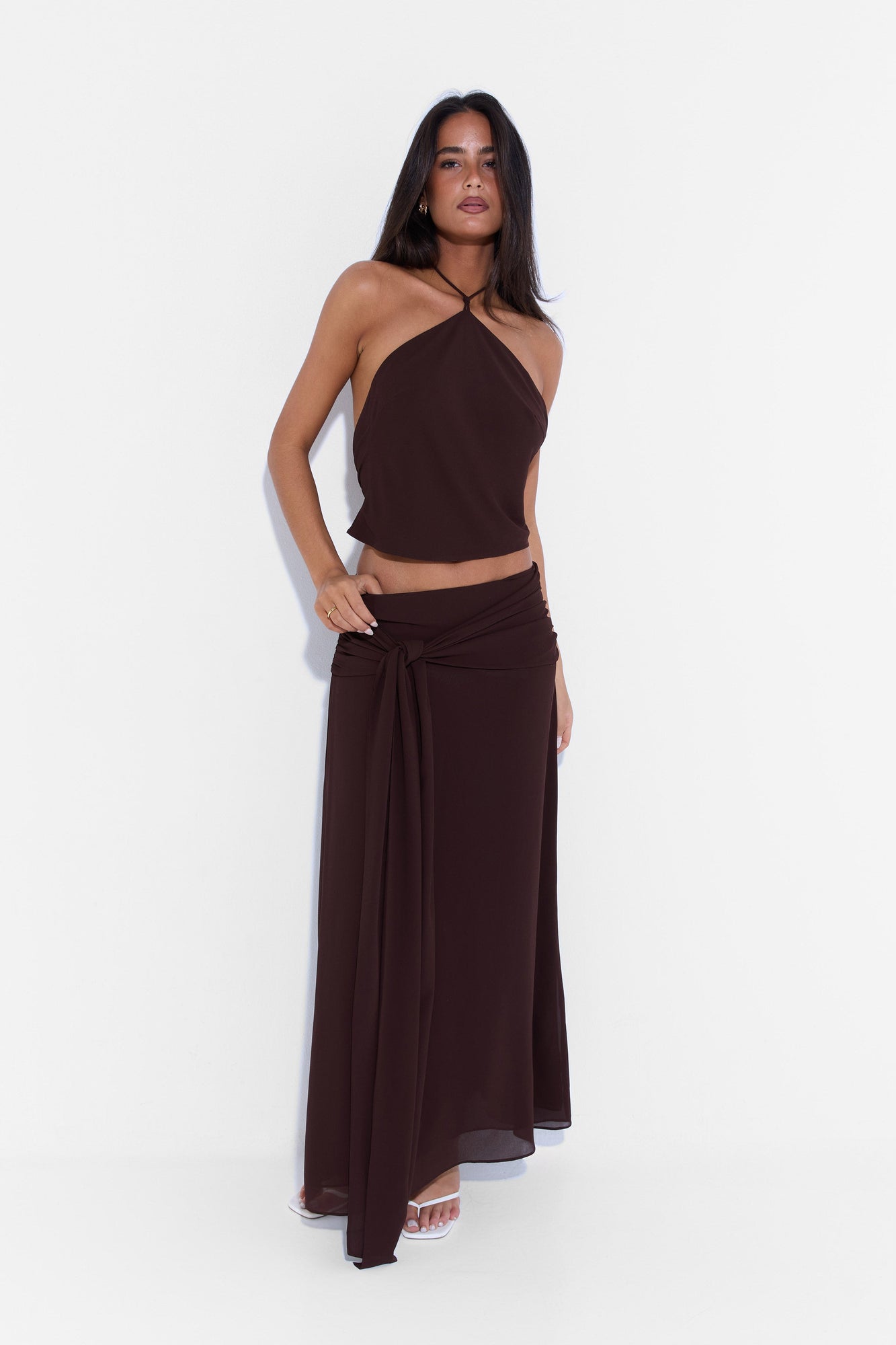 Nova Maxi Skirt | Chocolate