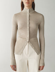 Womens | The Ansel Sweater In Striated Silk | Carbon