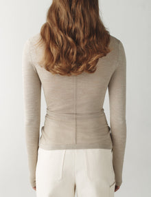 Womens | The Ansel Sweater In Striated Silk | Carbon
