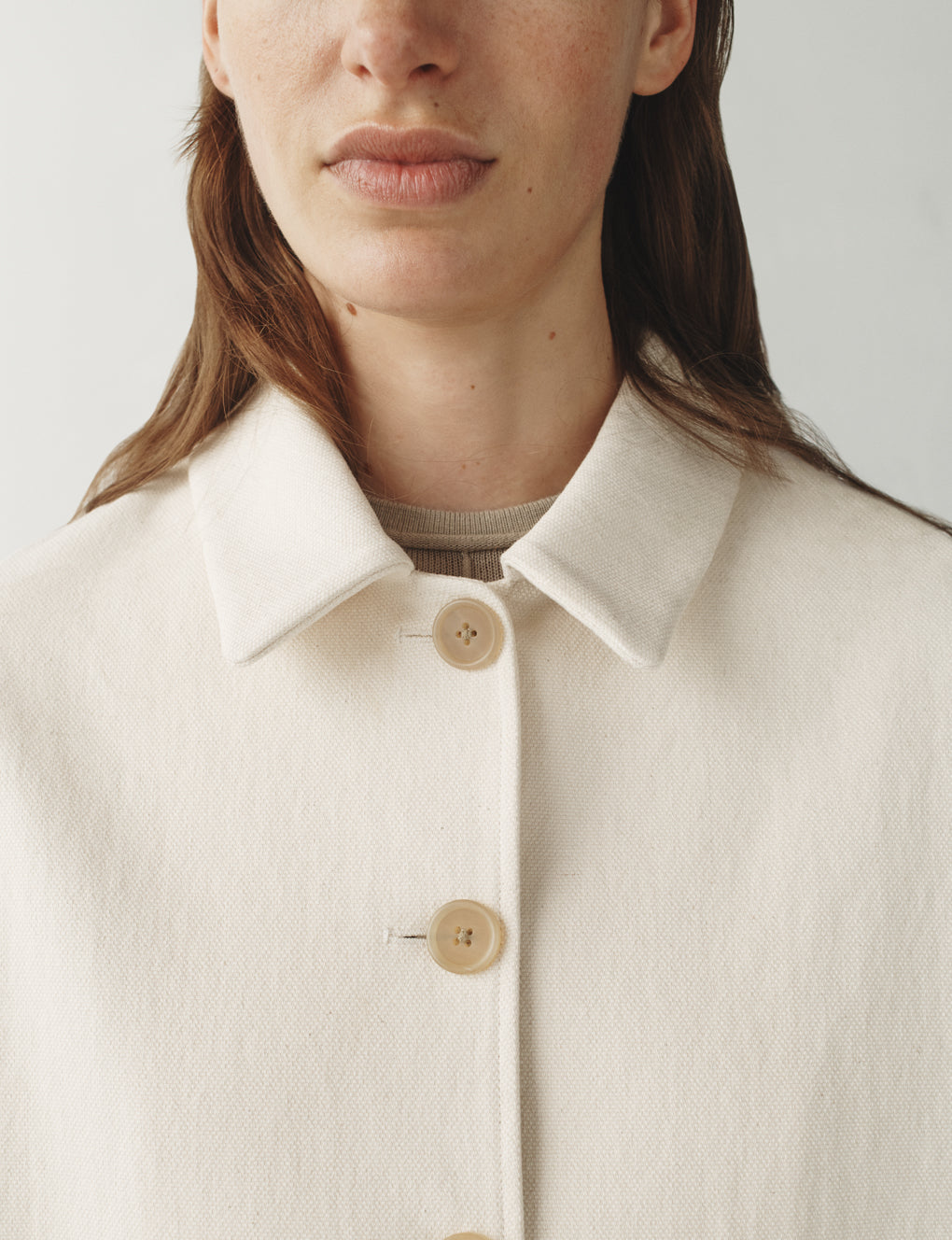 Womens | The Quarry Jacket in Washed Canvas | Chalk