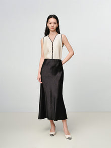 Pleated Vest | Beige