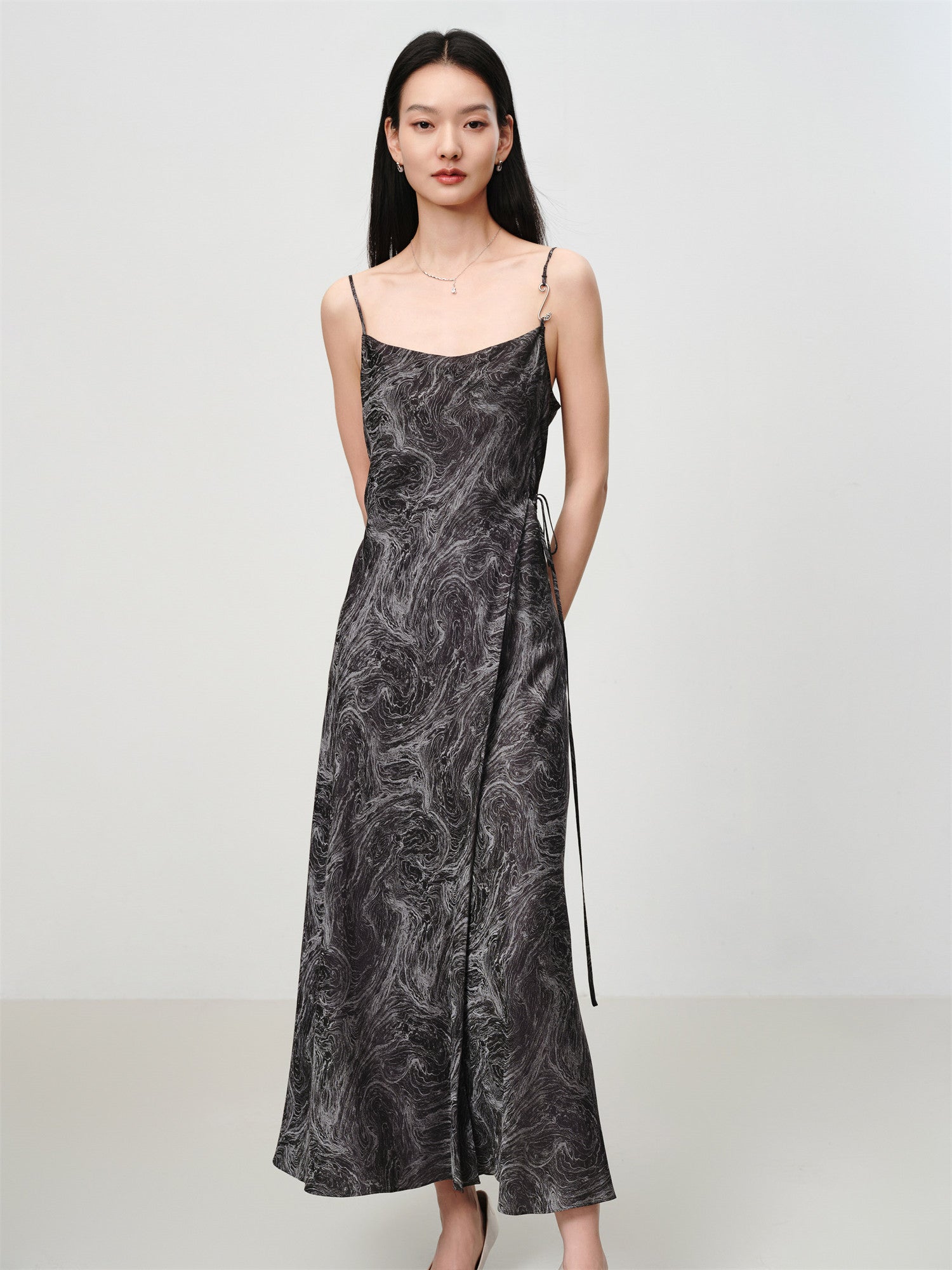 Mulberry Silk Slip Dress | Black