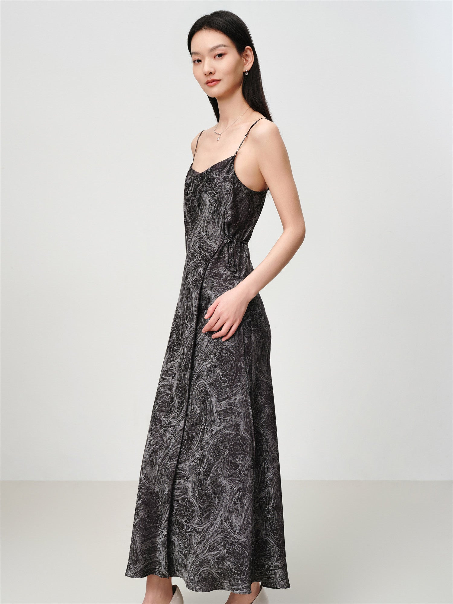 Mulberry Silk Slip Dress | Black