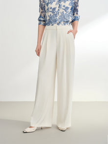 Straight-Leg Wide-Leg Casual Pants | Beige