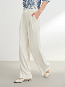 Straight-Leg Wide-Leg Casual Pants | Beige
