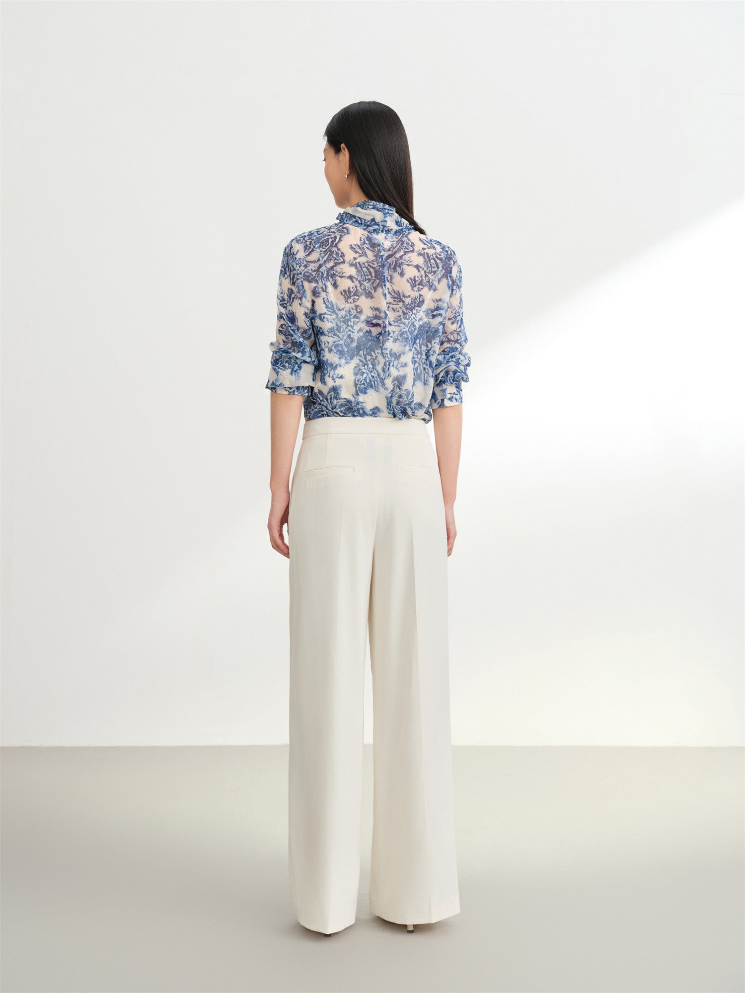 Straight-Leg Wide-Leg Casual Pants | Beige