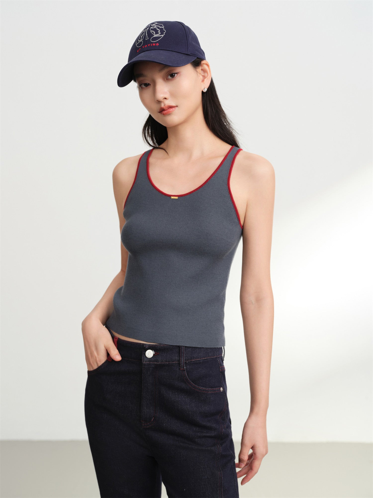 Merino Wool Knit Vest | Grey