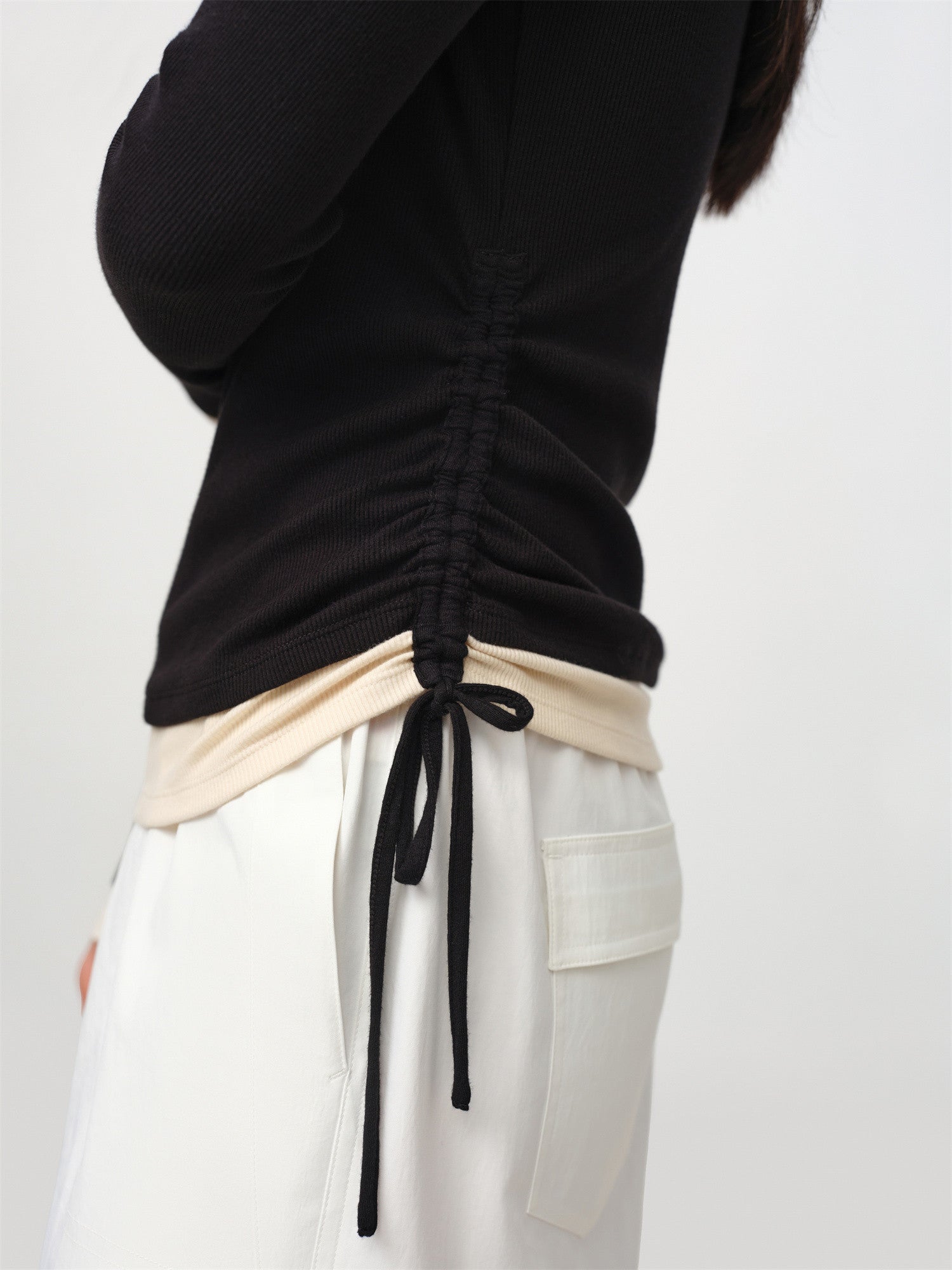 Slim-Fit Knit Base Layer Top | Black