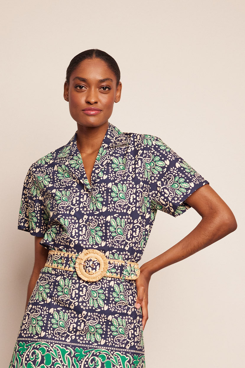 Kohut Top | Le Stampe Eve Blue