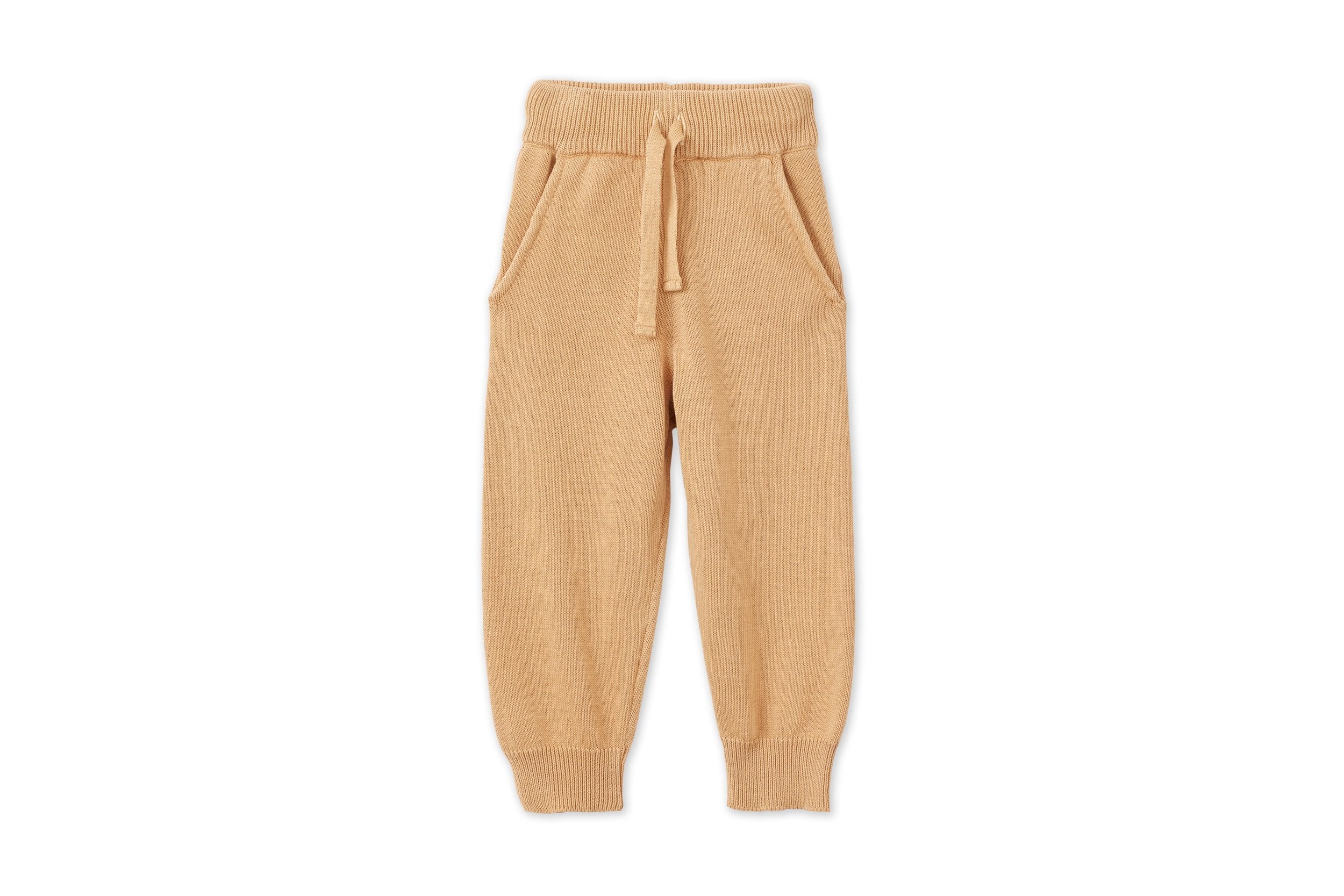 Organic Knit Joggers | Sandstone - Mineral Dye