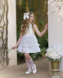 Eliza Petite Hair Bow | Beige