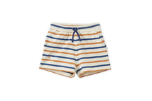 Organic Cotton Shorts | Mustard/Navy Stripe