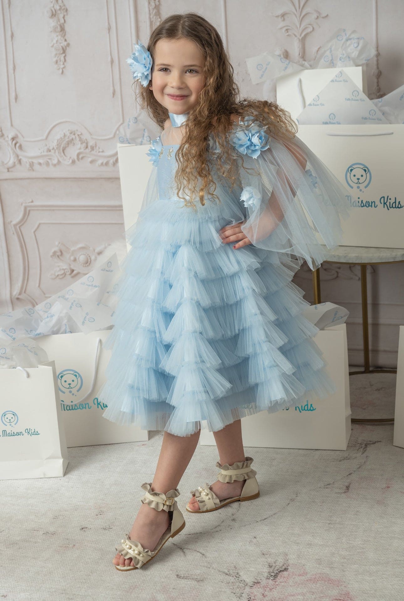 Baby Girls | Alaska Tulle Dress | Baby Blue