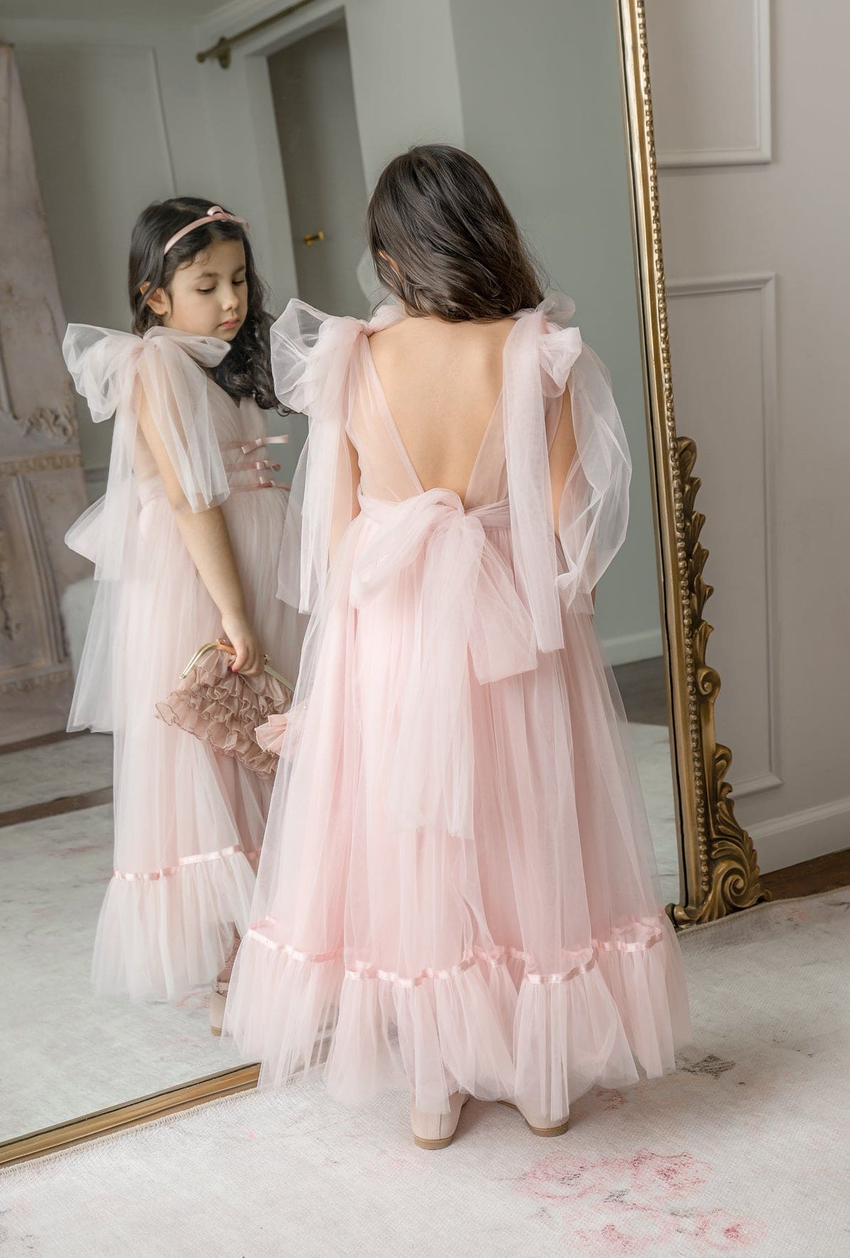 Girls | Camila Tulle Gown | Light Pink
