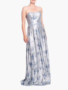 Avola Floral Gown | Dusty Blue