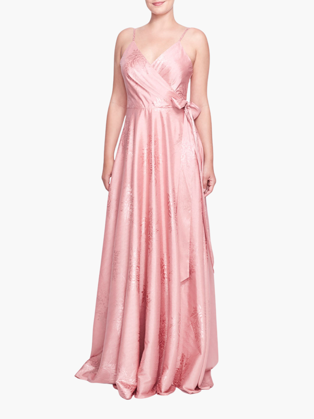 Matera Wrap Floral Gown | Rose
