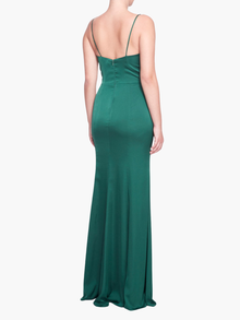 Emilia Satin Gown | Jade