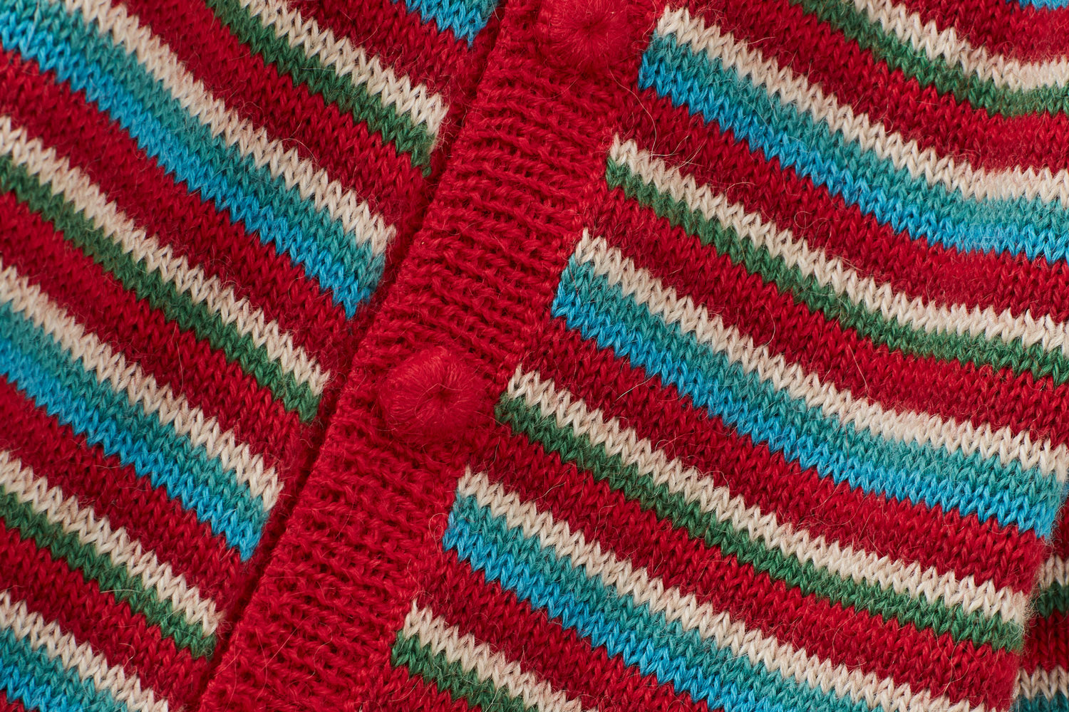 Baby Alpaca Cardigan | Multi Stripe
