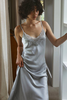 Silk Lace Slip | Silver