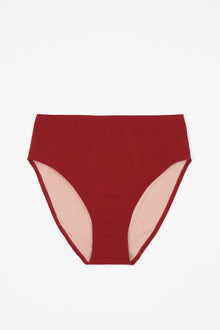Essential High Waist Bikini Bottom | Crimson