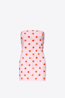 Polka Dot Strapless Mini Dress | Powder Pink