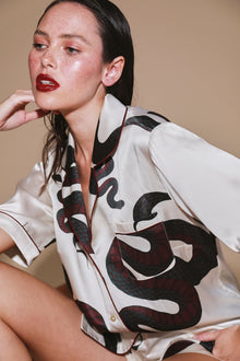 Fine Finishes Short Pajama | Snake Print