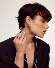 Remy Ridged Hoops | Silver