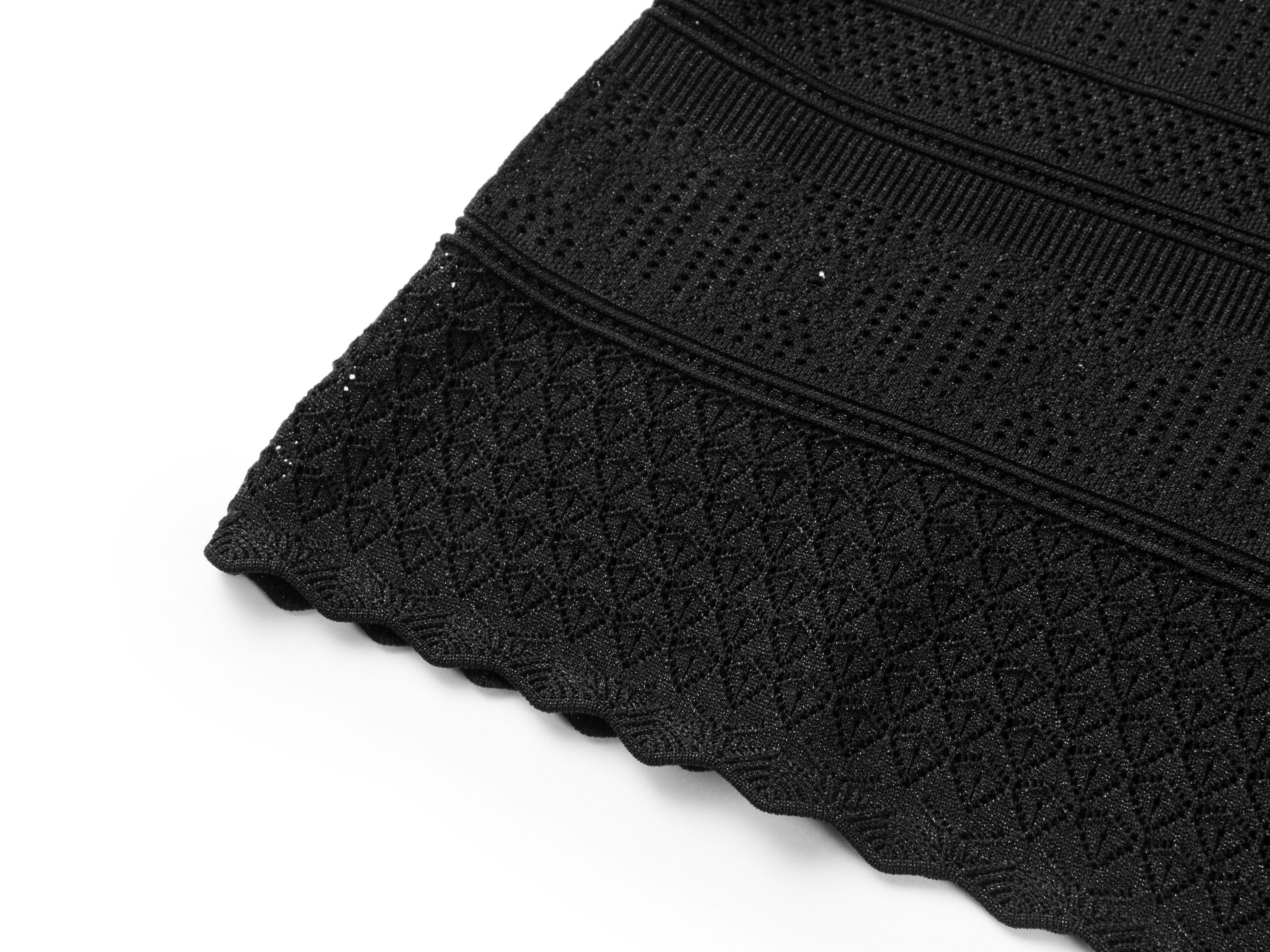 Mulberry Silk Openwork Vest Camisole | Black