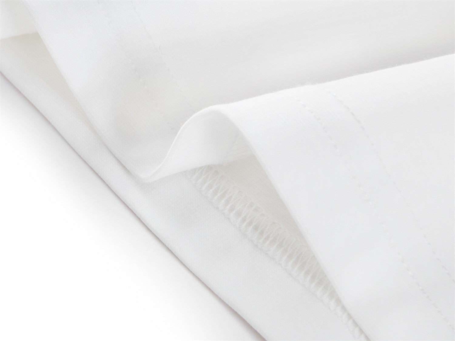 Artistic Silk-Cotton T-Shirt | White