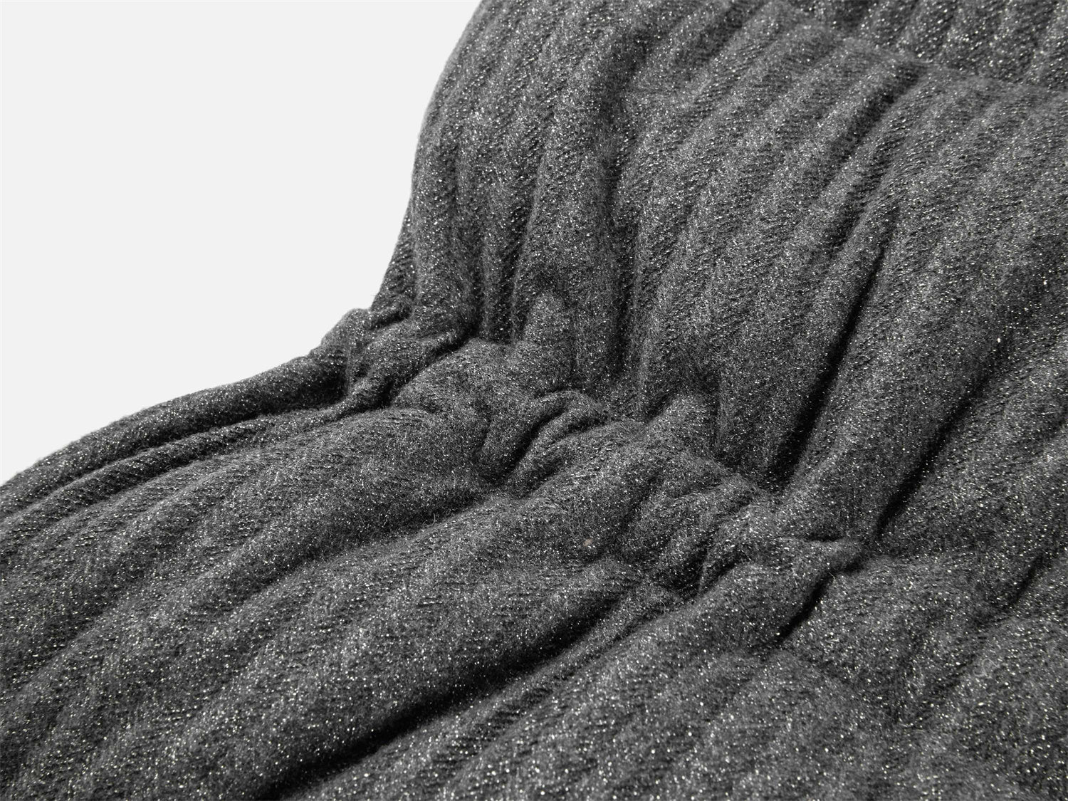 Wool-Blend Long Down Coat | Grey