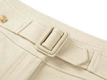 Triacetate Straight Flared Pants | Beige