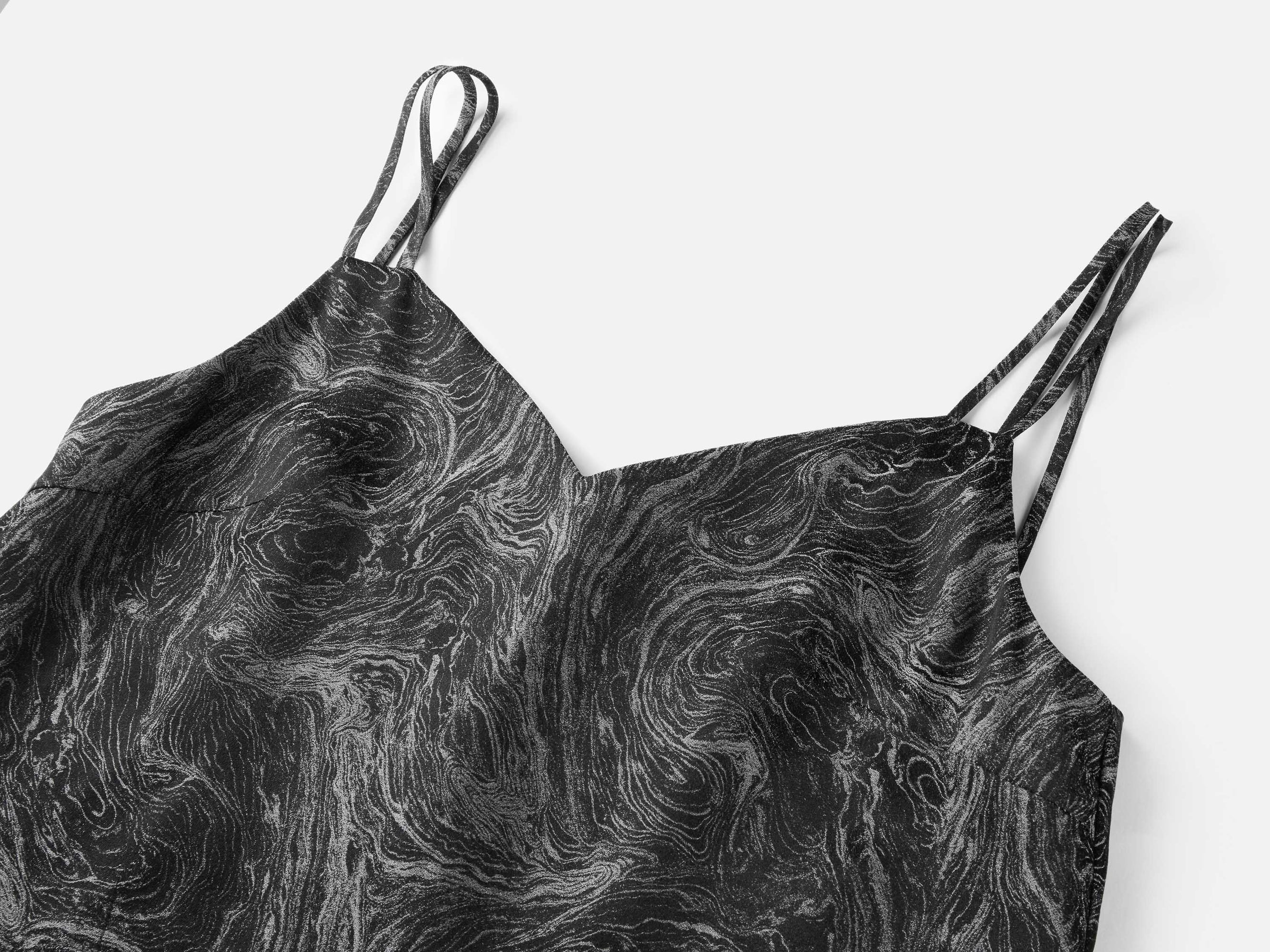 Stretch Silk Sophisticated V-Neck Camisole | Black