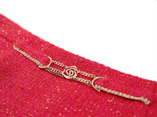 Imported Tweed Pencil Skirt | Rose Red