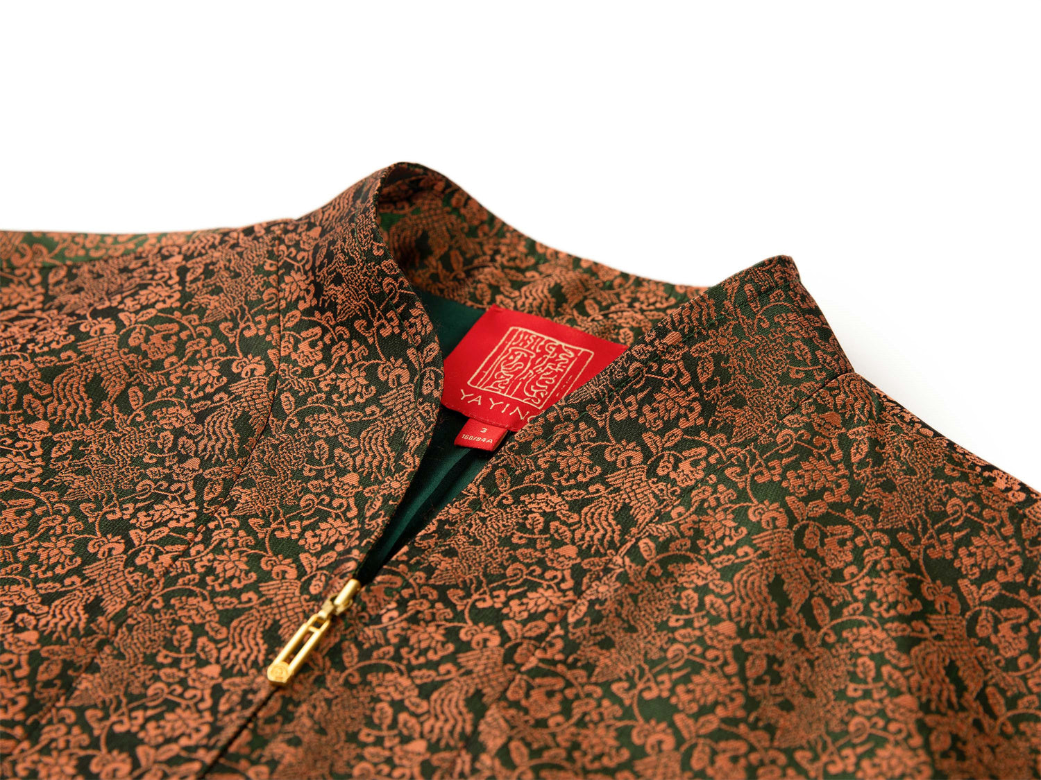 Innovative Stand-Collar Baseball Jacket | Brown
