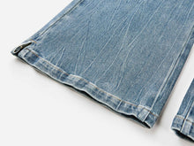 Cotton Blended Stretch Flare Pants | Blue