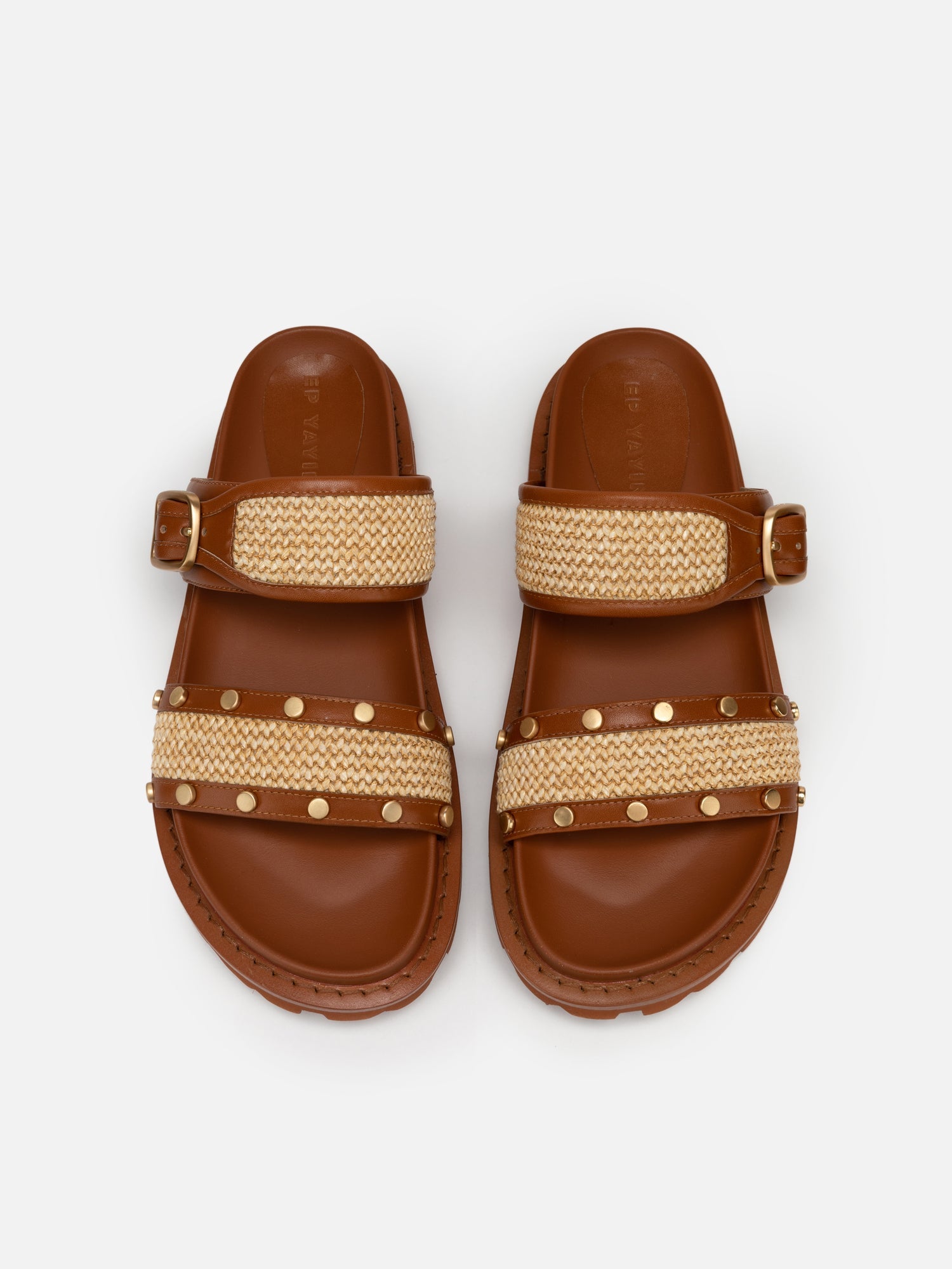 Comfortable Thick-soled Buckle Slippers | Brown