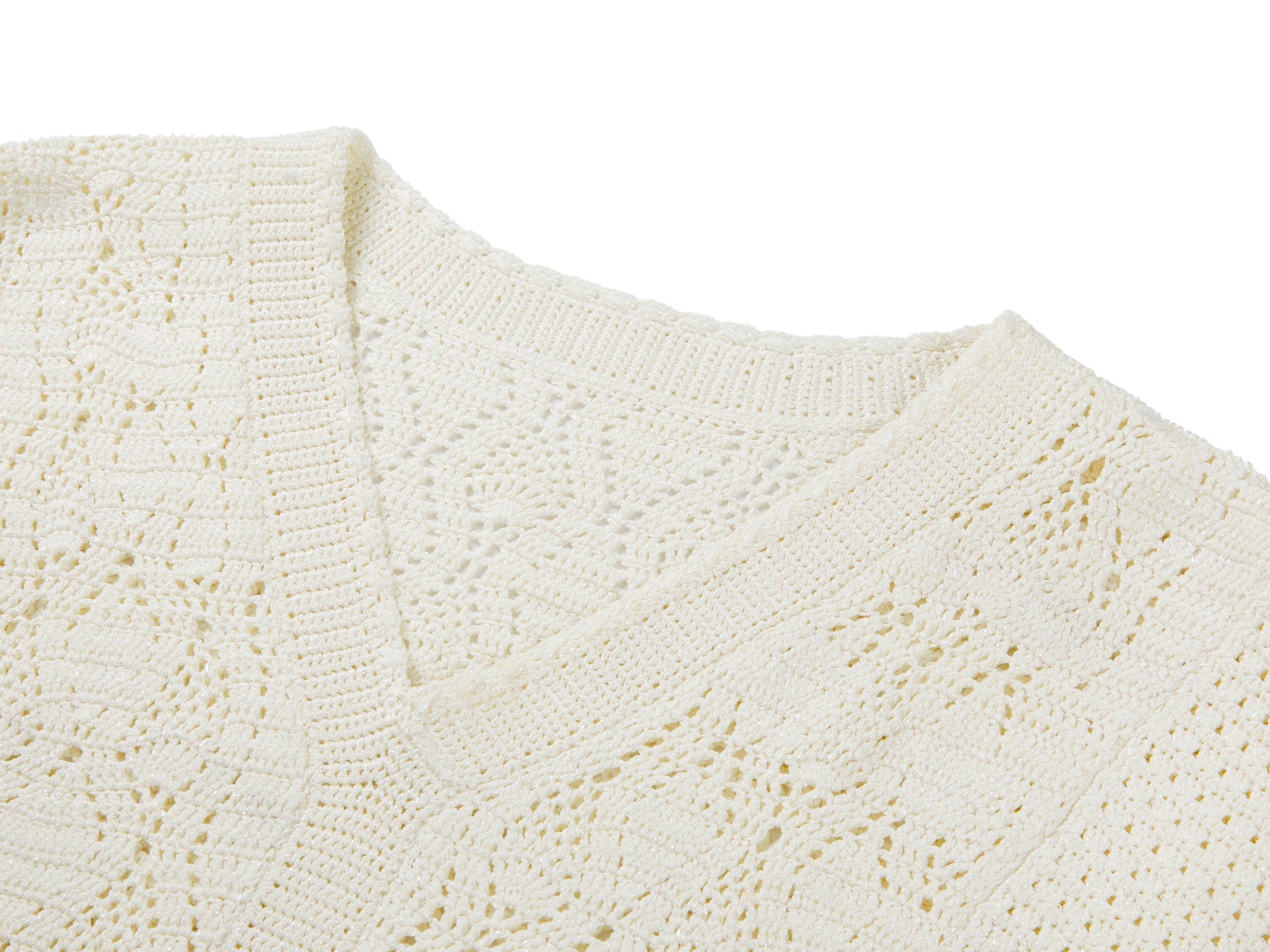 Textured Knit Top | White