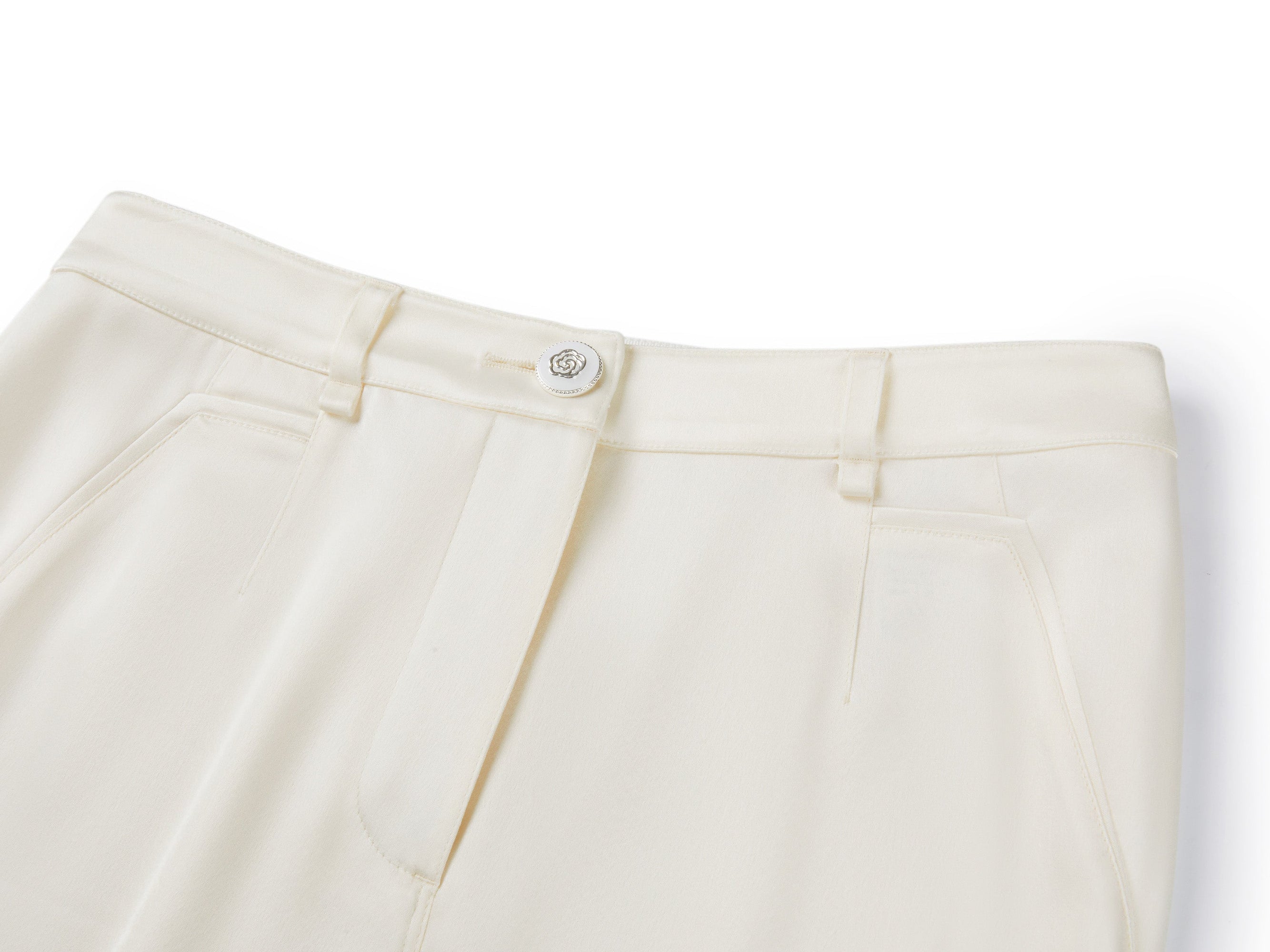 Straight-Leg Trousers | Cream