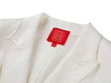 silk Vest Blazer | White