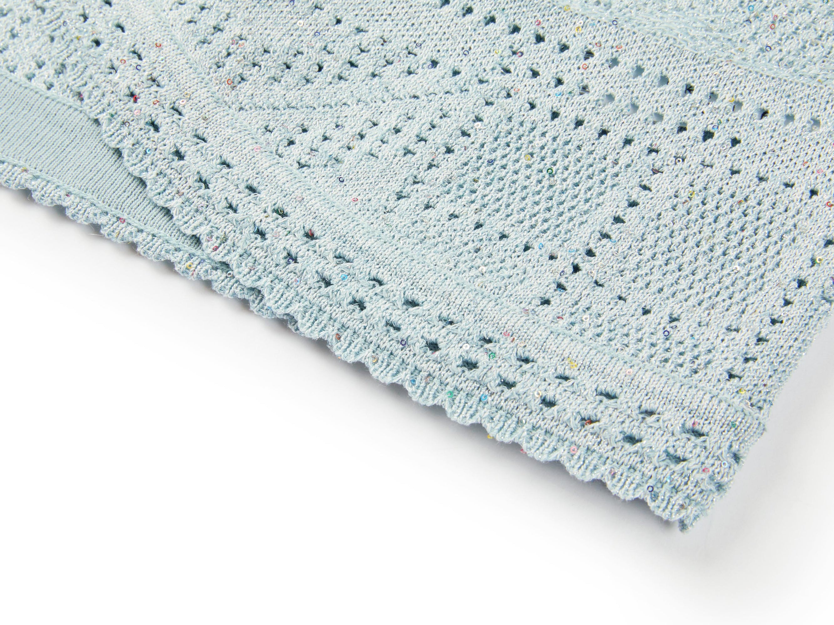 Short Sleeve Knit Top | Light Blue