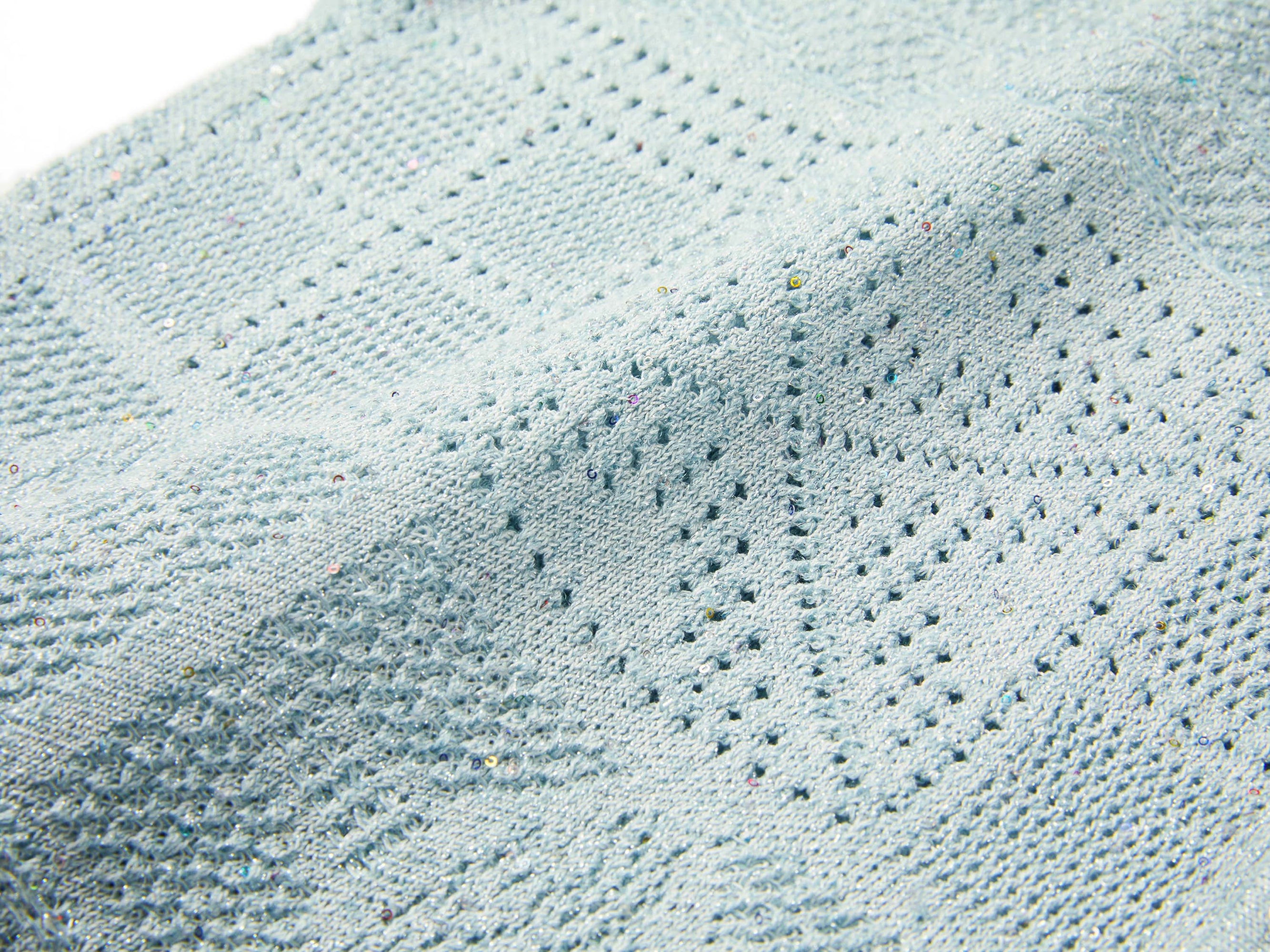 Short Sleeve Knit Top | Light Blue