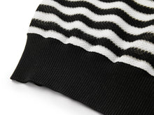 Vintage Striped Knit Sweater | Black