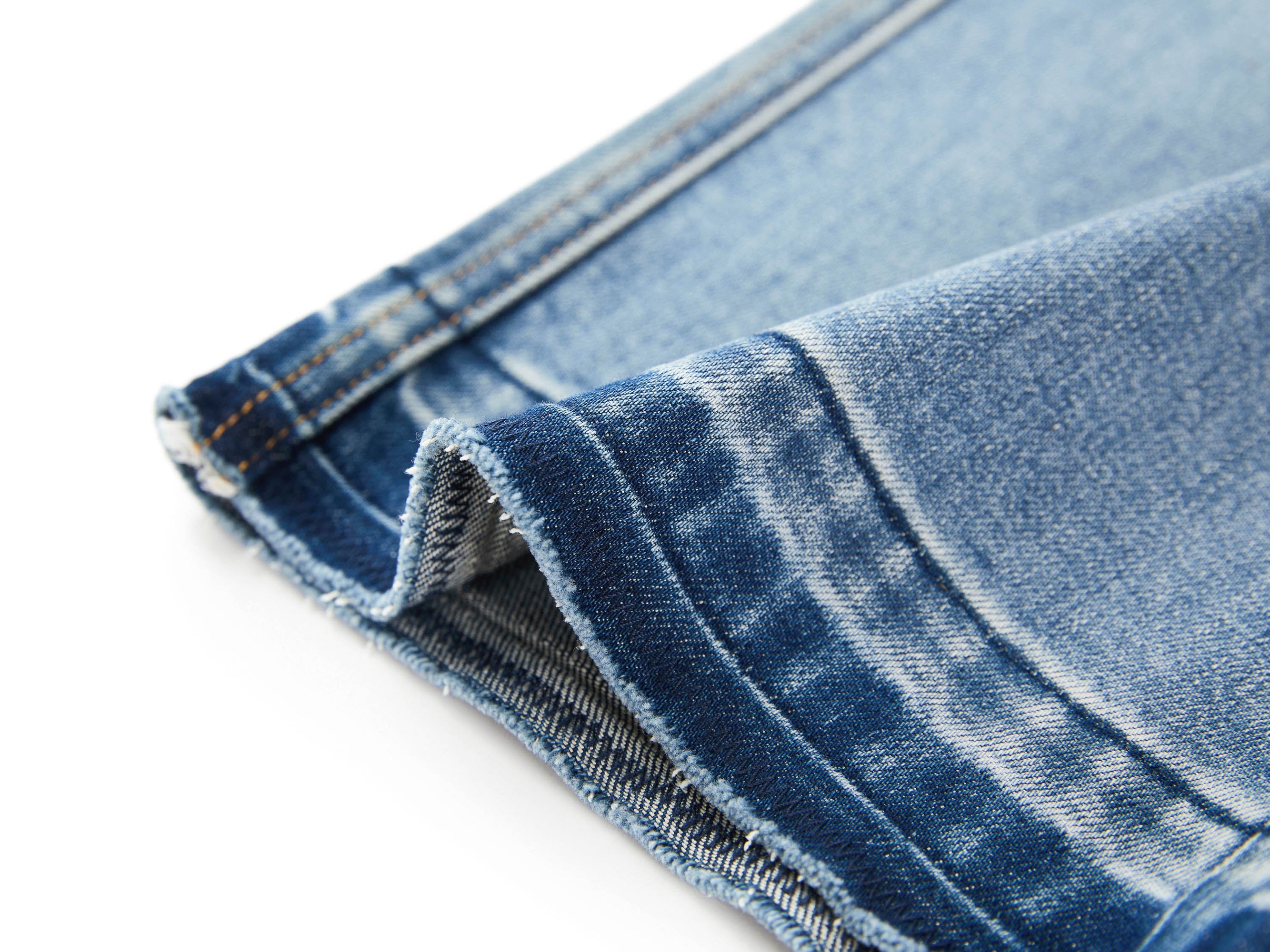Mulberry Silk Cotton High-Waist Jeans | Blue